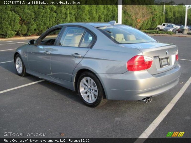 Arctic Metallic / Beige 2007 BMW 3 Series 328i Sedan