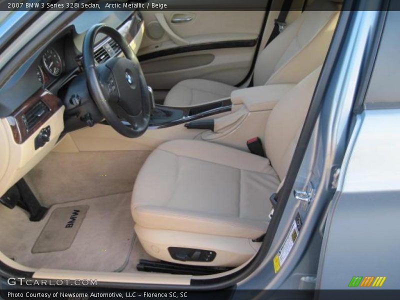 Arctic Metallic / Beige 2007 BMW 3 Series 328i Sedan