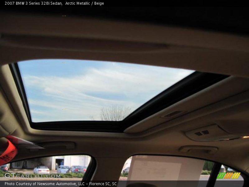 Arctic Metallic / Beige 2007 BMW 3 Series 328i Sedan
