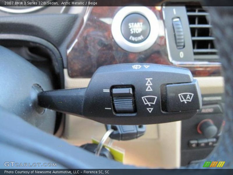 Arctic Metallic / Beige 2007 BMW 3 Series 328i Sedan
