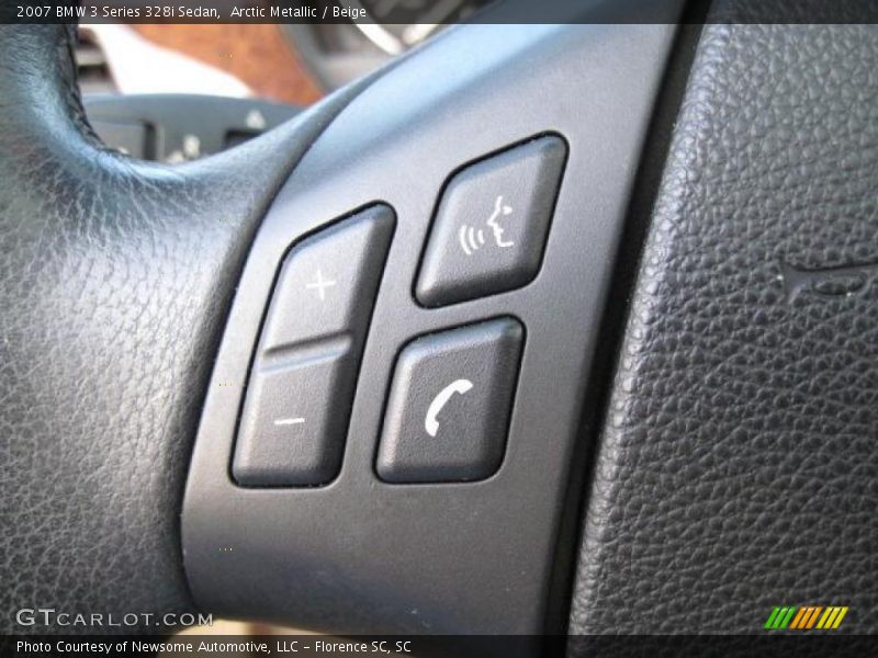 Arctic Metallic / Beige 2007 BMW 3 Series 328i Sedan