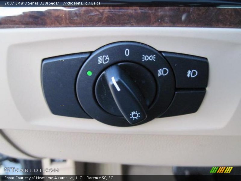 Arctic Metallic / Beige 2007 BMW 3 Series 328i Sedan