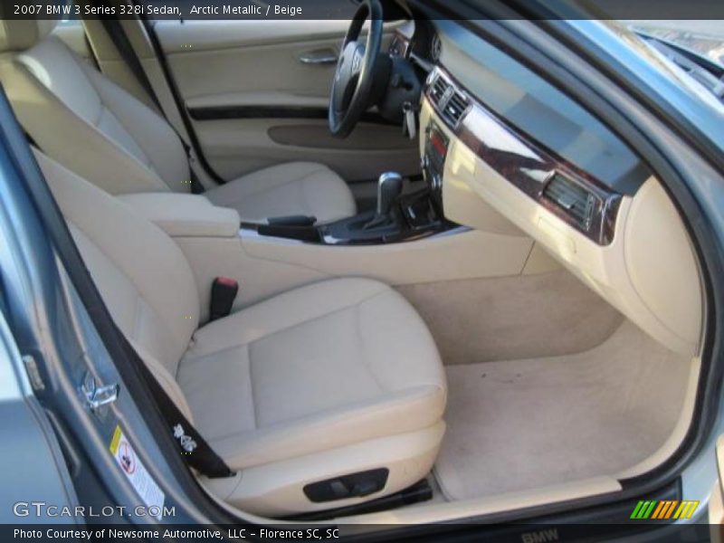 Arctic Metallic / Beige 2007 BMW 3 Series 328i Sedan