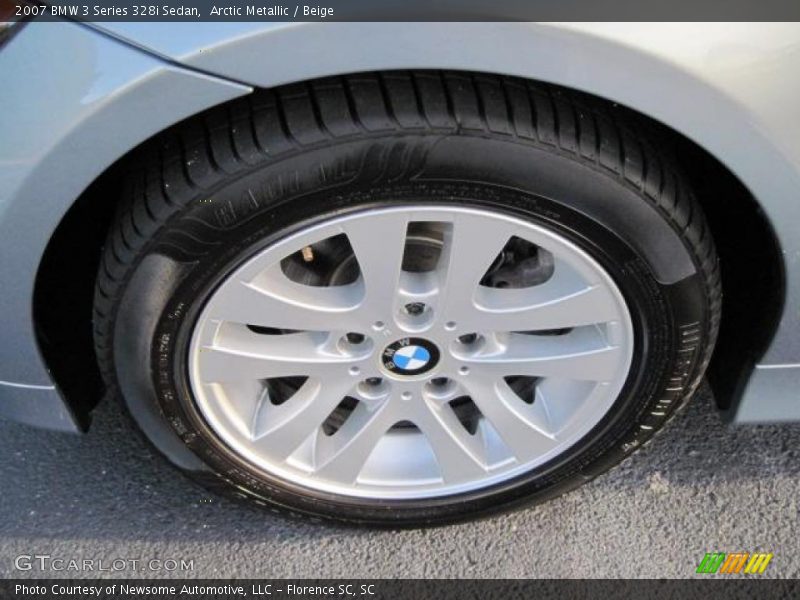 Arctic Metallic / Beige 2007 BMW 3 Series 328i Sedan