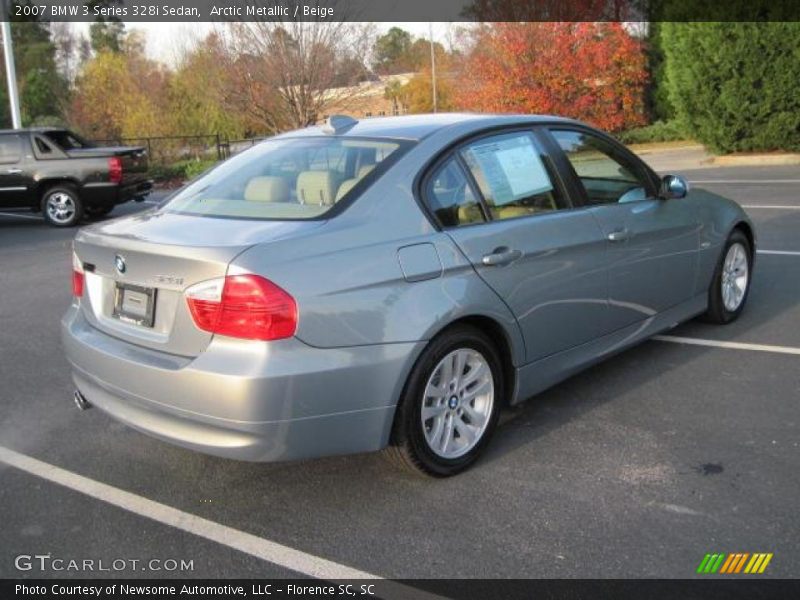 Arctic Metallic / Beige 2007 BMW 3 Series 328i Sedan