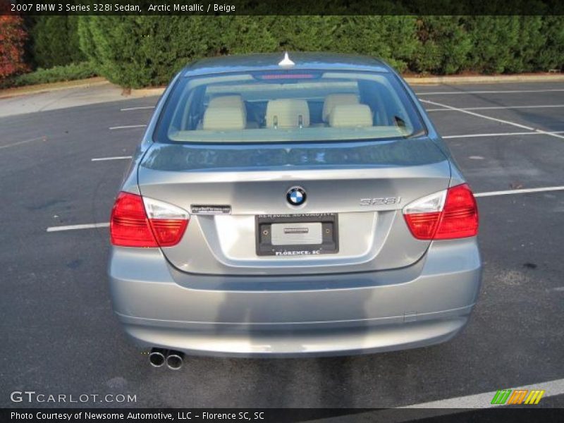 Arctic Metallic / Beige 2007 BMW 3 Series 328i Sedan
