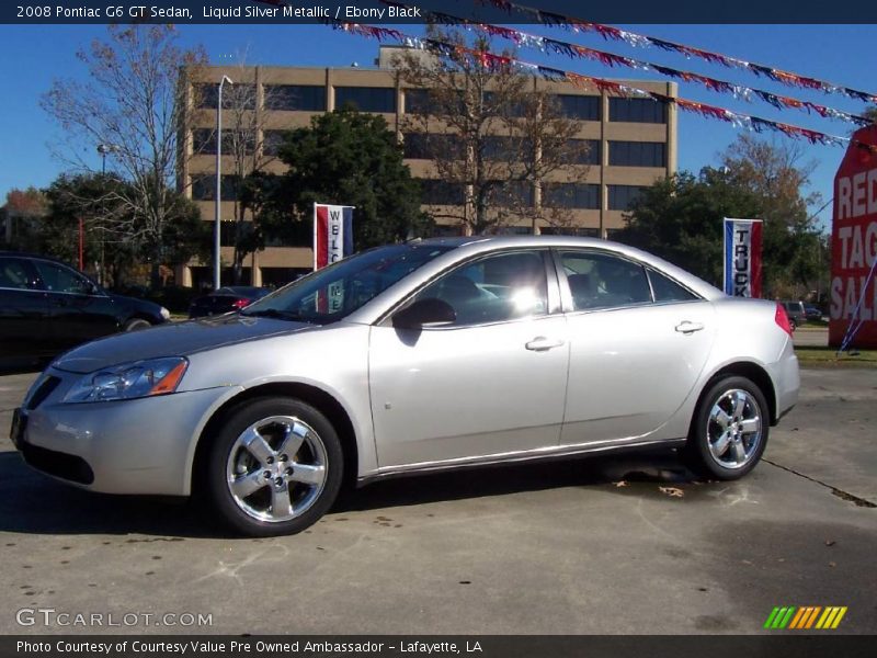 Liquid Silver Metallic / Ebony Black 2008 Pontiac G6 GT Sedan