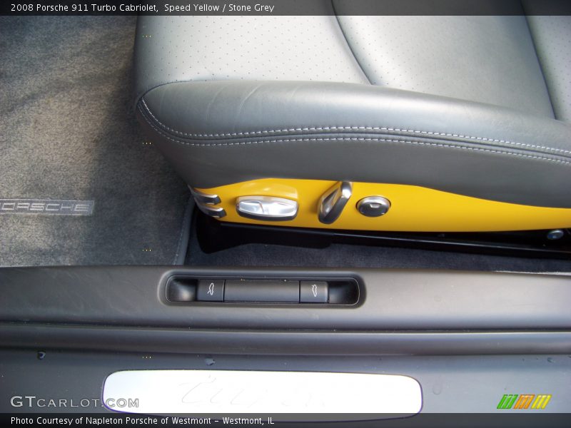 Speed Yellow / Stone Grey 2008 Porsche 911 Turbo Cabriolet