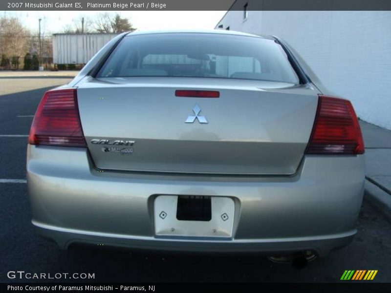 Platinum Beige Pearl / Beige 2007 Mitsubishi Galant ES