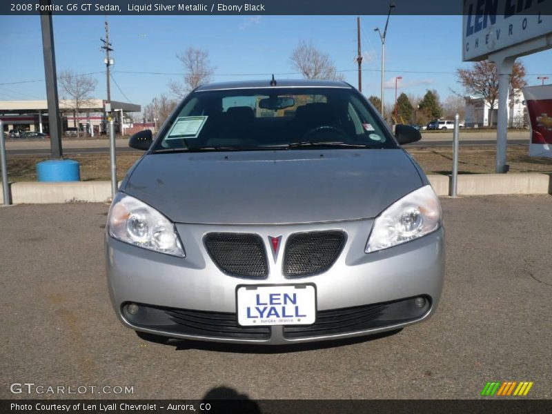 Liquid Silver Metallic / Ebony Black 2008 Pontiac G6 GT Sedan