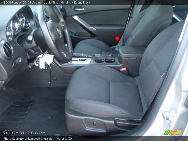 Liquid Silver Metallic / Ebony Black 2008 Pontiac G6 GT Sedan