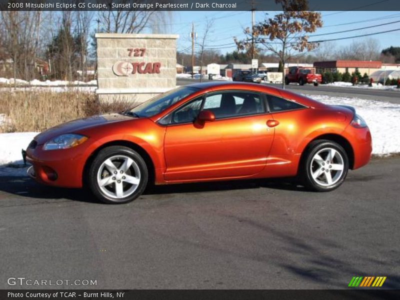 Sunset Orange Pearlescent / Dark Charcoal 2008 Mitsubishi Eclipse GS Coupe
