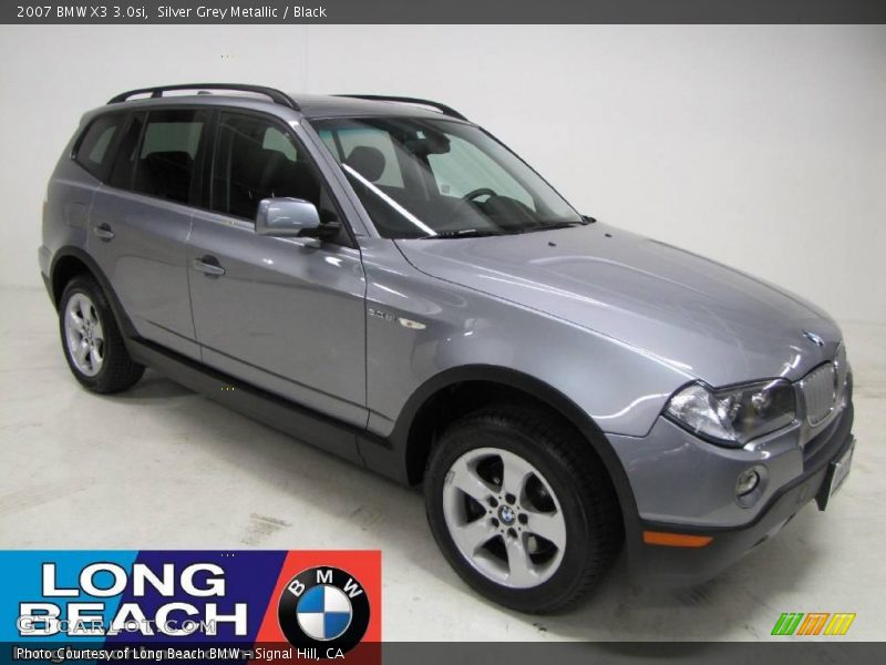 Silver Grey Metallic / Black 2007 BMW X3 3.0si