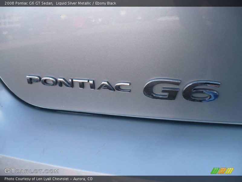Liquid Silver Metallic / Ebony Black 2008 Pontiac G6 GT Sedan