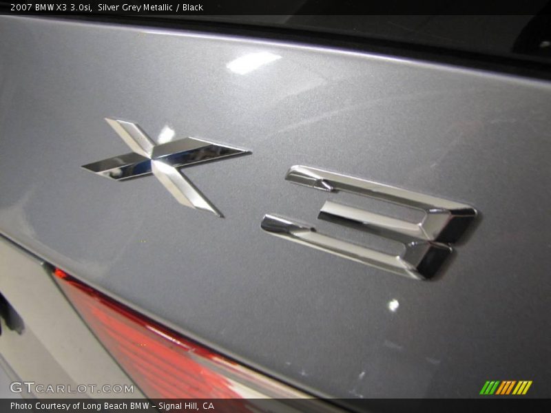 Silver Grey Metallic / Black 2007 BMW X3 3.0si