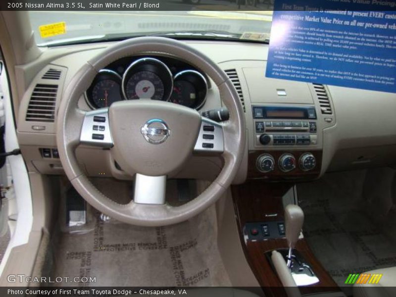 Satin White Pearl / Blond 2005 Nissan Altima 3.5 SL