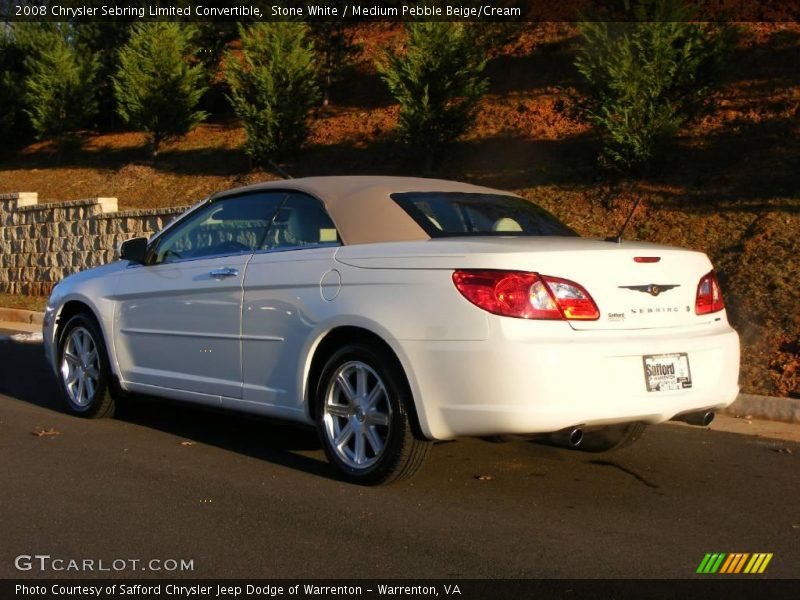 Stone White / Medium Pebble Beige/Cream 2008 Chrysler Sebring Limited Convertible