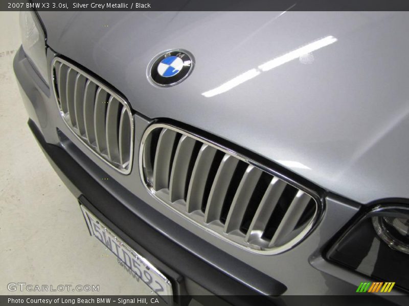 Silver Grey Metallic / Black 2007 BMW X3 3.0si