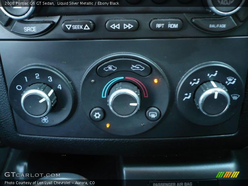 Liquid Silver Metallic / Ebony Black 2008 Pontiac G6 GT Sedan