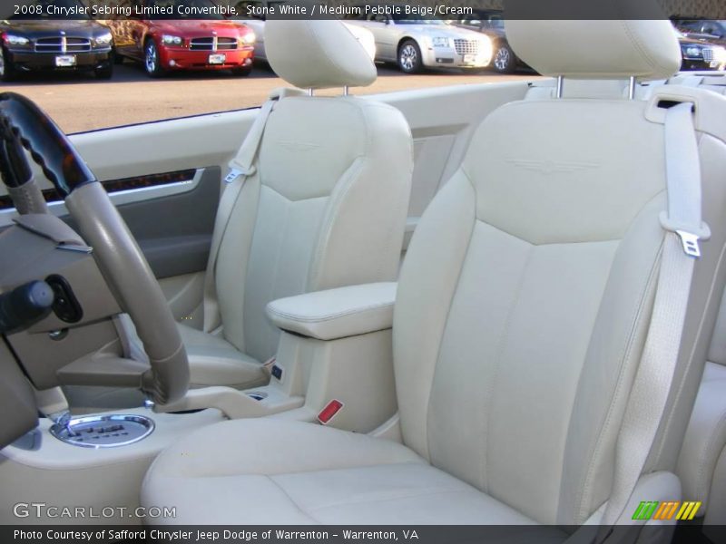Stone White / Medium Pebble Beige/Cream 2008 Chrysler Sebring Limited Convertible