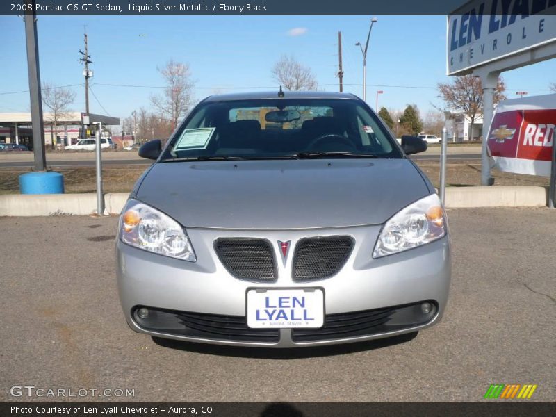 Liquid Silver Metallic / Ebony Black 2008 Pontiac G6 GT Sedan