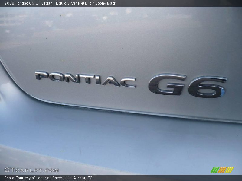 Liquid Silver Metallic / Ebony Black 2008 Pontiac G6 GT Sedan