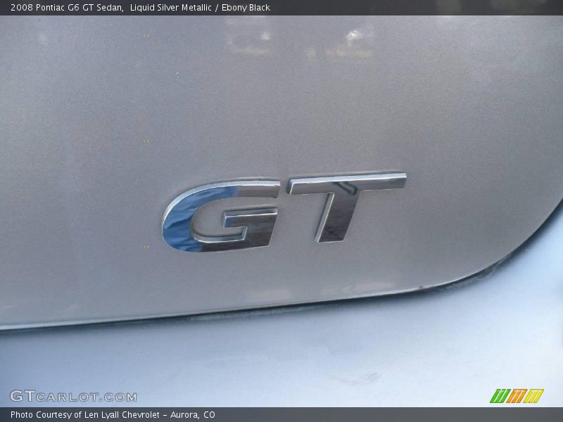 Liquid Silver Metallic / Ebony Black 2008 Pontiac G6 GT Sedan