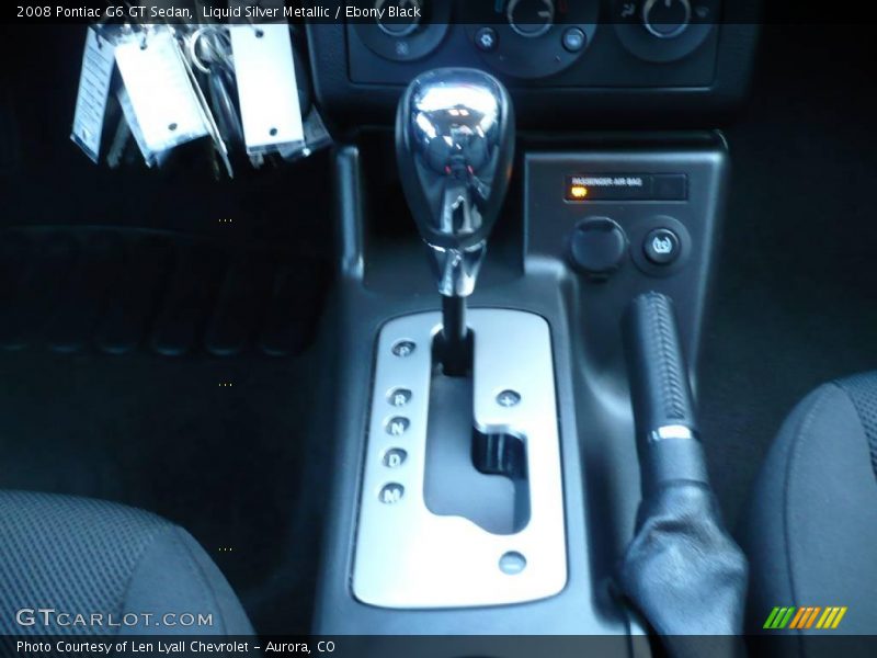 Liquid Silver Metallic / Ebony Black 2008 Pontiac G6 GT Sedan