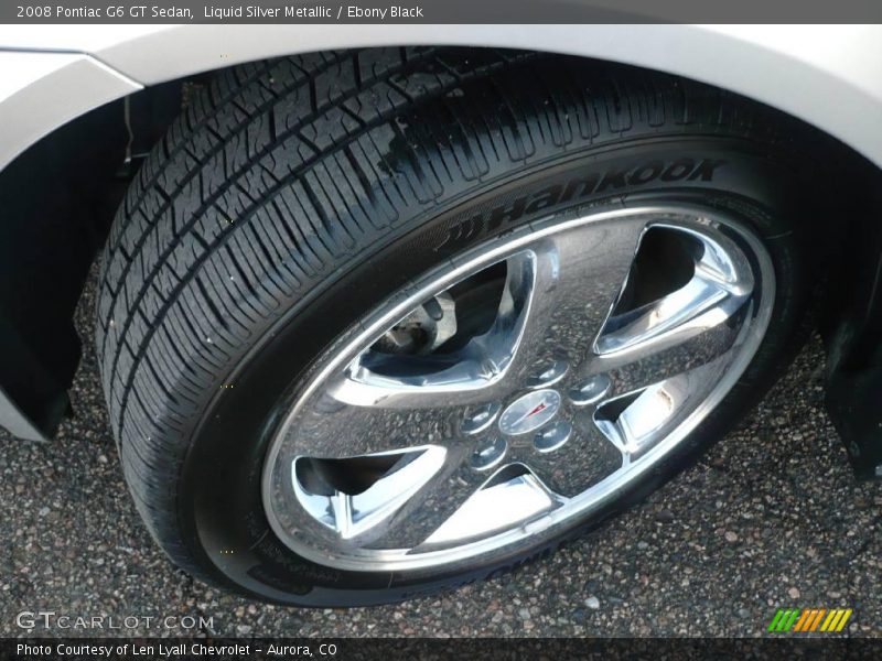 Liquid Silver Metallic / Ebony Black 2008 Pontiac G6 GT Sedan