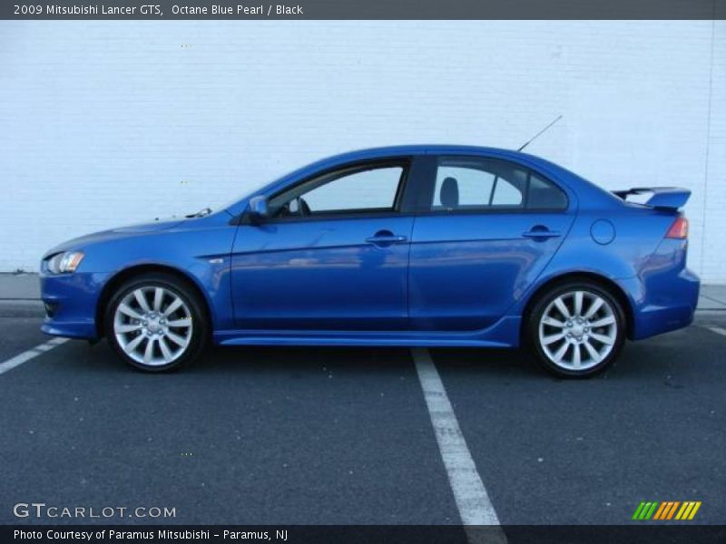 Octane Blue Pearl / Black 2009 Mitsubishi Lancer GTS