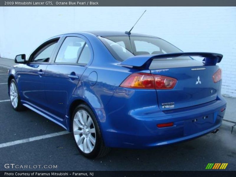 Octane Blue Pearl / Black 2009 Mitsubishi Lancer GTS