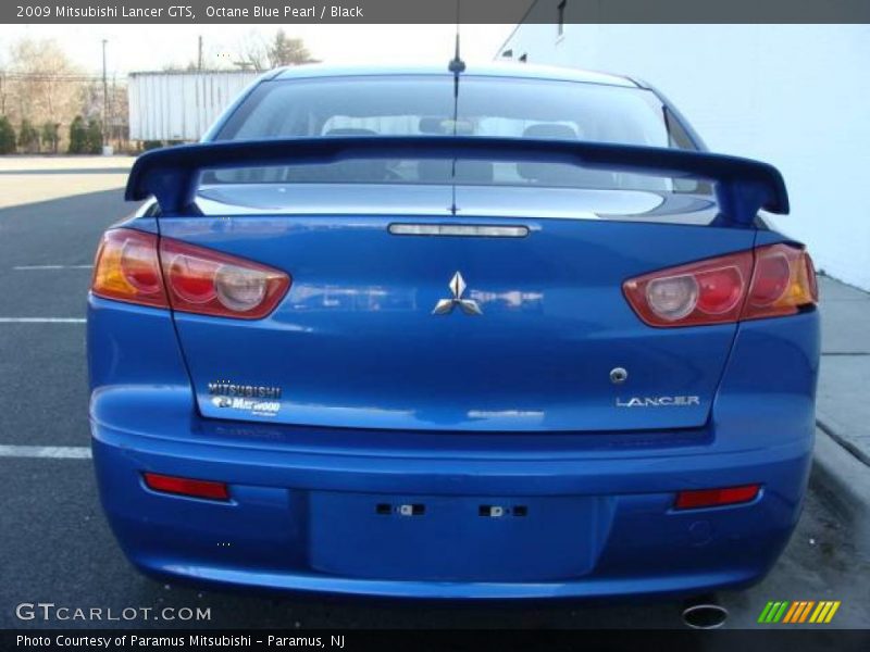Octane Blue Pearl / Black 2009 Mitsubishi Lancer GTS
