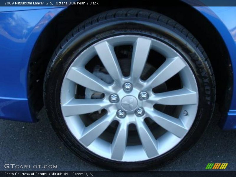 Octane Blue Pearl / Black 2009 Mitsubishi Lancer GTS