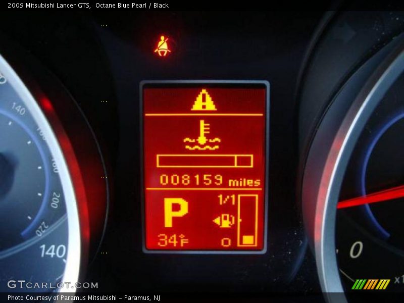 Octane Blue Pearl / Black 2009 Mitsubishi Lancer GTS