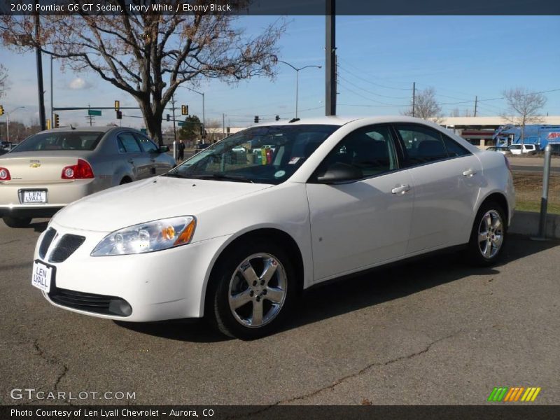 Ivory White / Ebony Black 2008 Pontiac G6 GT Sedan