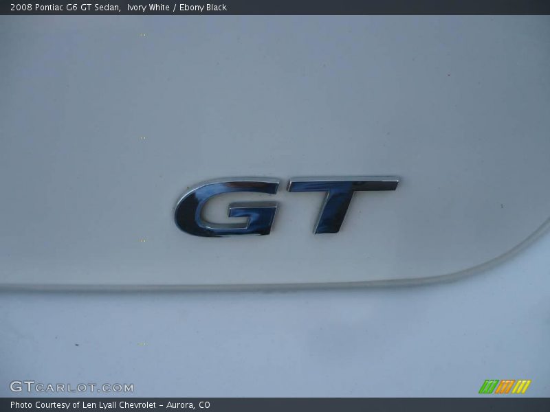 Ivory White / Ebony Black 2008 Pontiac G6 GT Sedan