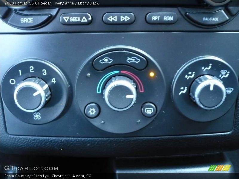 Ivory White / Ebony Black 2008 Pontiac G6 GT Sedan