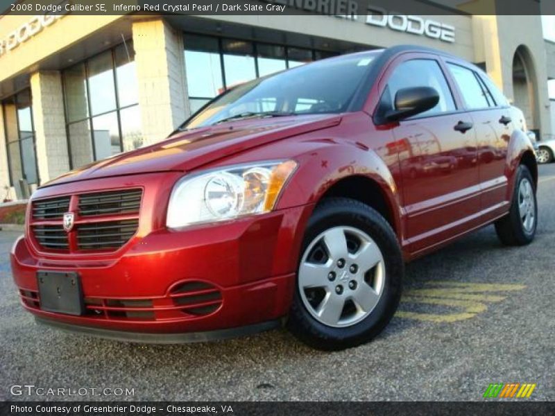 Inferno Red Crystal Pearl / Dark Slate Gray 2008 Dodge Caliber SE