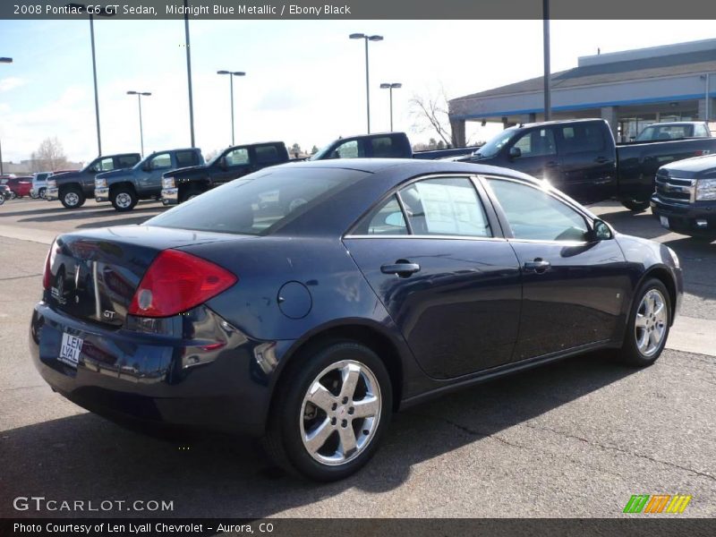 Midnight Blue Metallic / Ebony Black 2008 Pontiac G6 GT Sedan