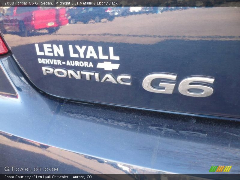 Midnight Blue Metallic / Ebony Black 2008 Pontiac G6 GT Sedan