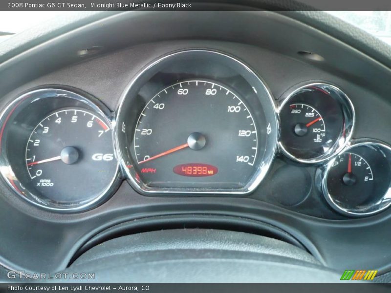 Midnight Blue Metallic / Ebony Black 2008 Pontiac G6 GT Sedan
