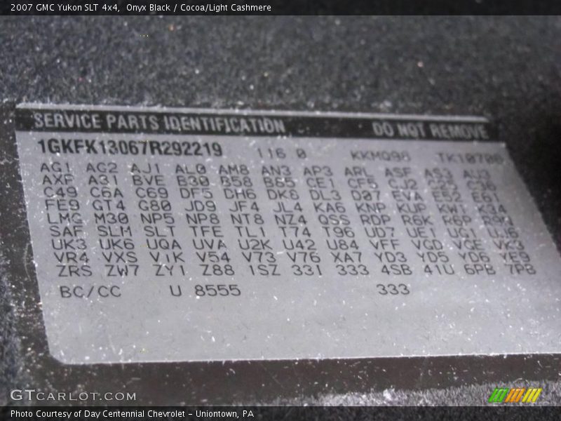 Onyx Black / Cocoa/Light Cashmere 2007 GMC Yukon SLT 4x4