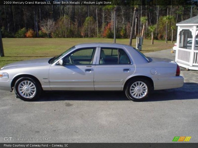 Silver Birch Metallic / Medium Light Stone 2009 Mercury Grand Marquis LS