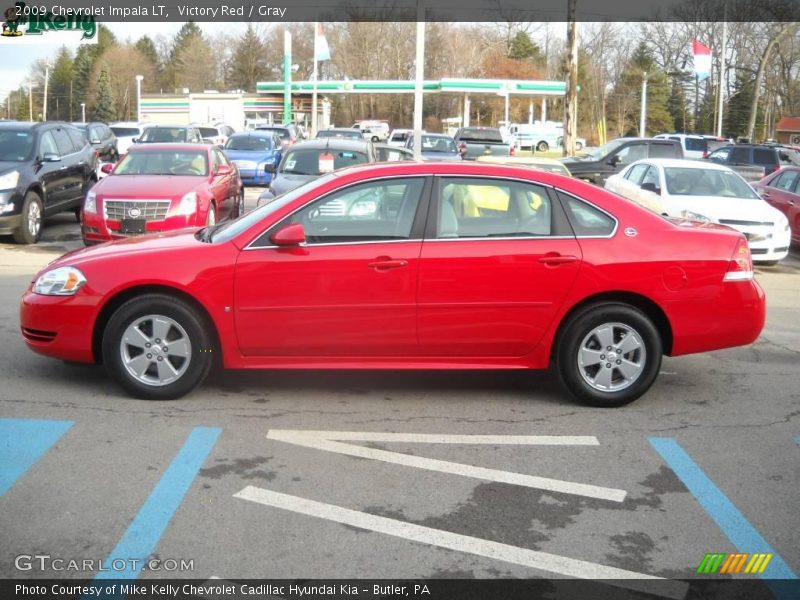 Victory Red / Gray 2009 Chevrolet Impala LT