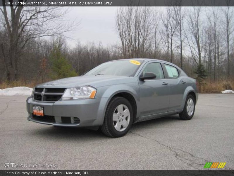 Silver Steel Metallic / Dark Slate Gray 2009 Dodge Avenger SE