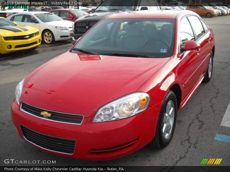 Victory Red / Gray 2009 Chevrolet Impala LT