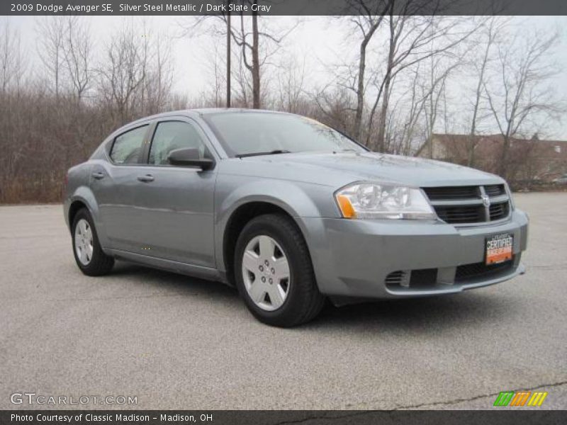Silver Steel Metallic / Dark Slate Gray 2009 Dodge Avenger SE