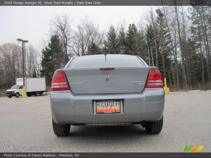 Silver Steel Metallic / Dark Slate Gray 2009 Dodge Avenger SE