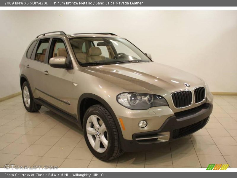 Platinum Bronze Metallic / Sand Beige Nevada Leather 2009 BMW X5 xDrive30i