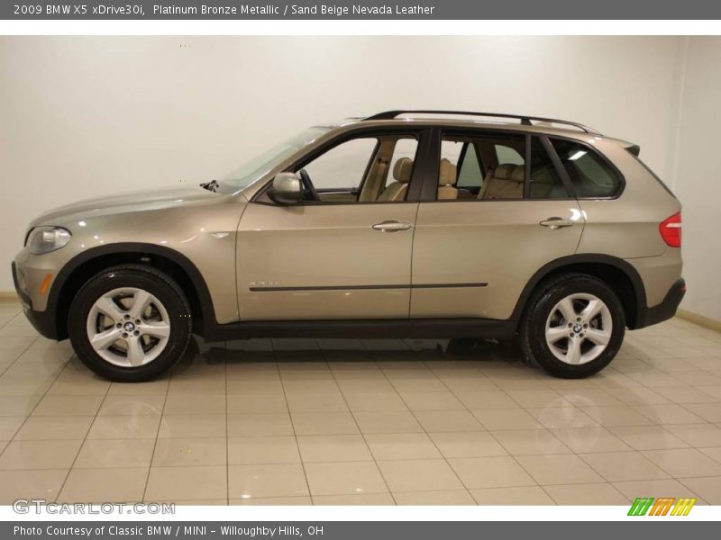 Platinum Bronze Metallic / Sand Beige Nevada Leather 2009 BMW X5 xDrive30i